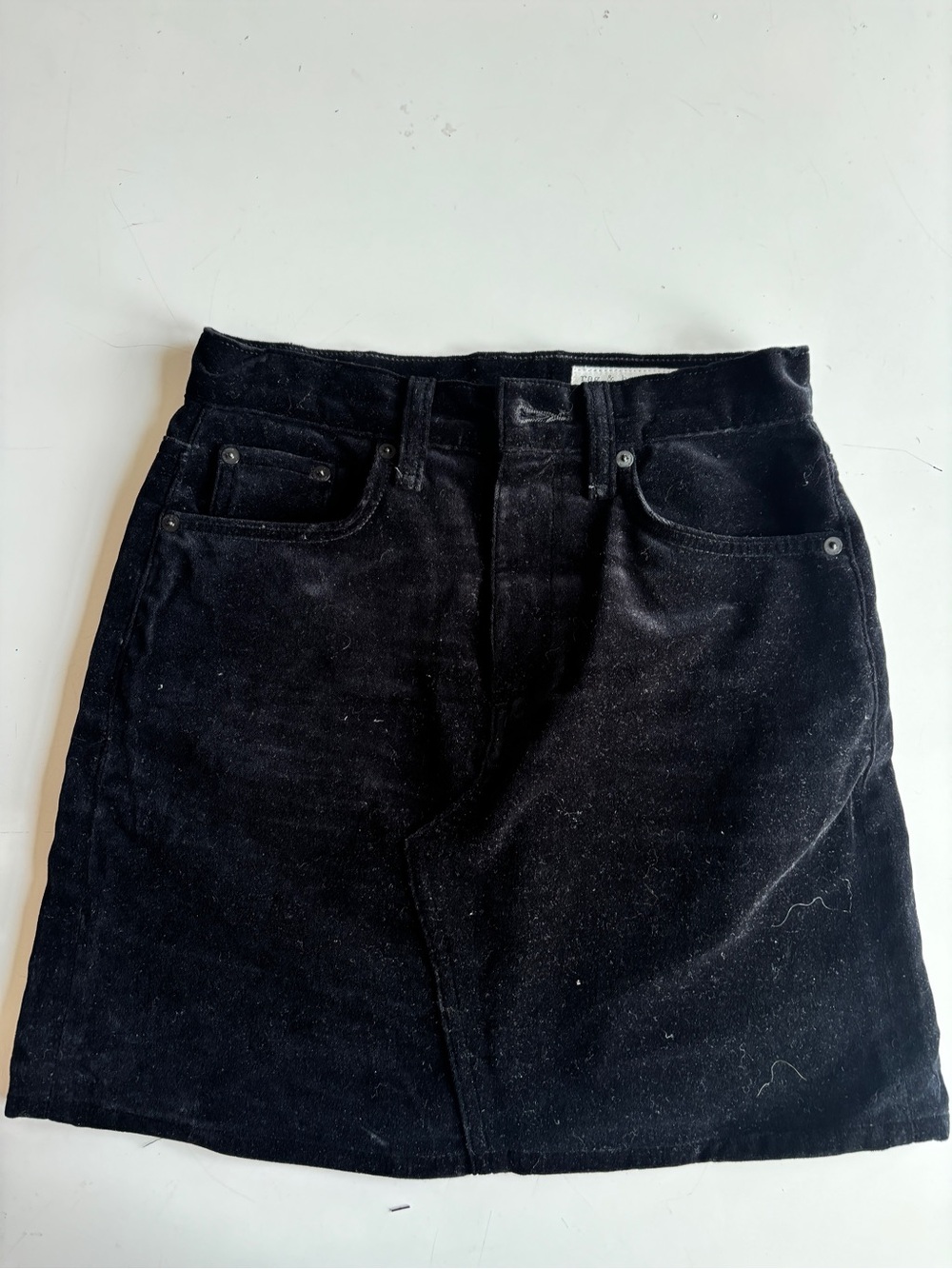 rag & bone Black Corduroy Mini Skirt - Picture 2 of 3
